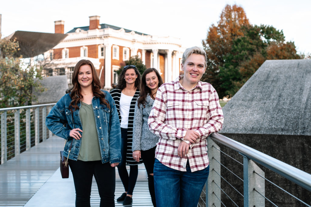 Friends posing during a photo session in Chattanooga, Tennessee